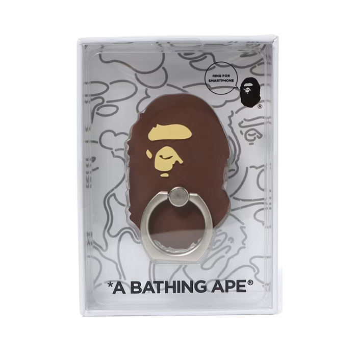 Ape Head Phone Ring - Brown