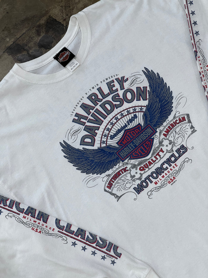 Harley Davidson American Eagle Denton County Texas LS Tee
