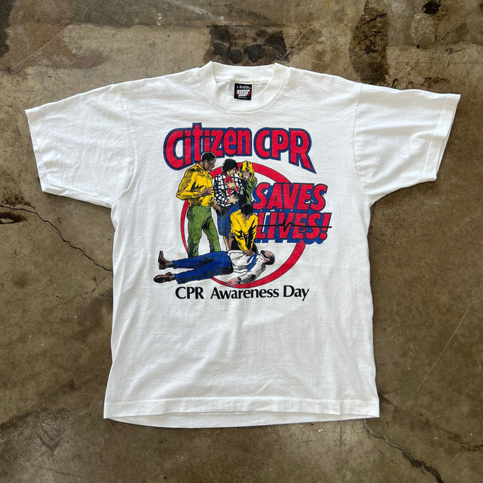 Citizen CPR Save Lives Single Stitch Tee
