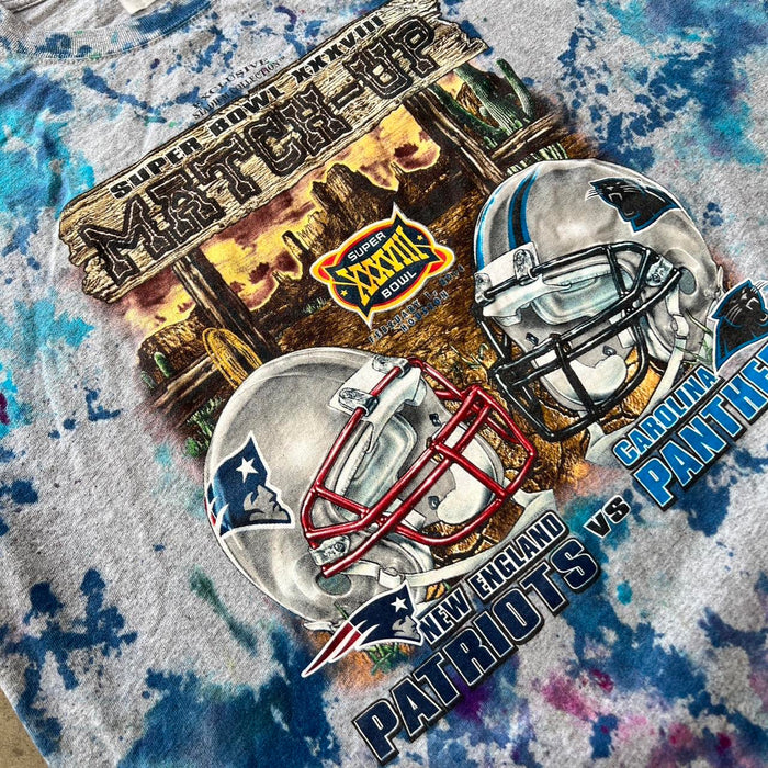 Super Bowl XXXVII Patriots vs. Panthers Tie Dye Tee