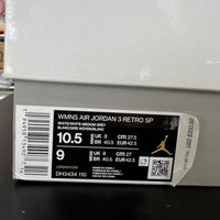 A Ma Maniere x Air Jordan 3 (10.5W/9M)