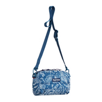 Puffer Side Bag - Blue Pasiely