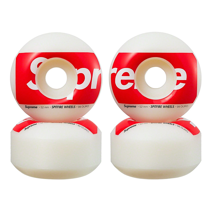 Box Logo Spitfire Shop Logo Wheels - White