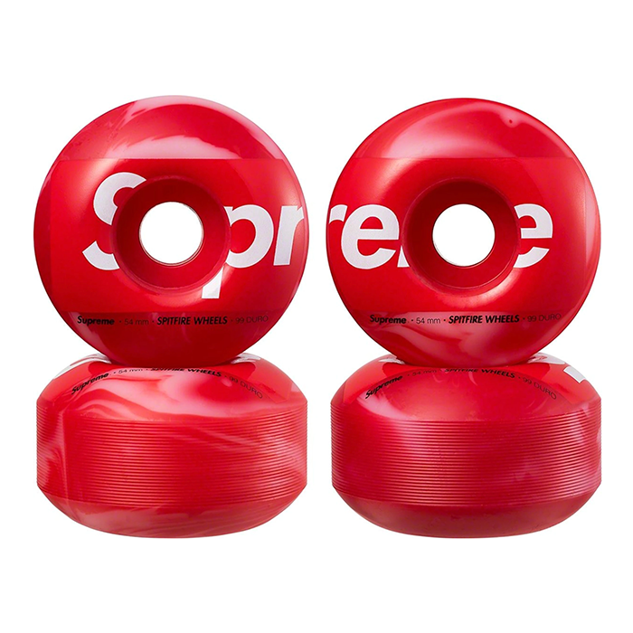 Box Logo Spitfire Shop Logo Wheels - Red