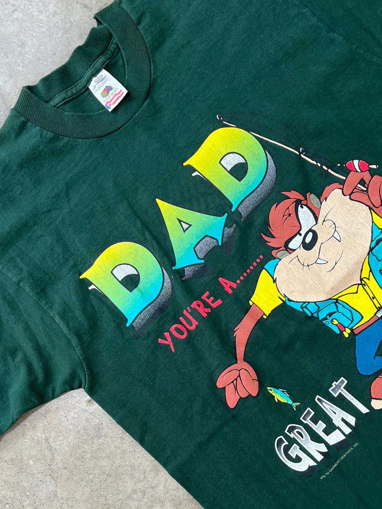 1996 Looney Tunes Taz Great Catch Single Stitch Tee