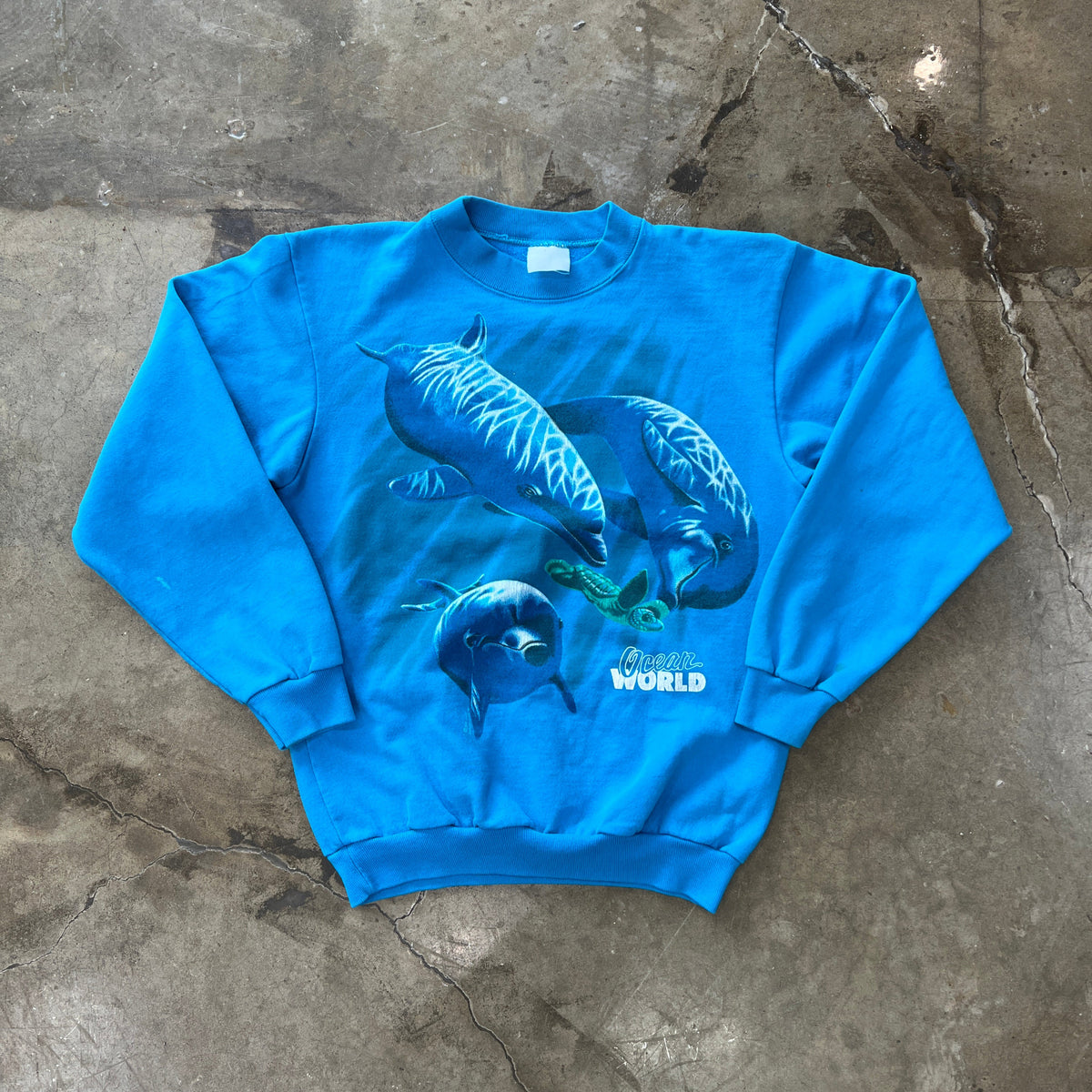 Ocean World Dolphin Turtle Nature Crewneck