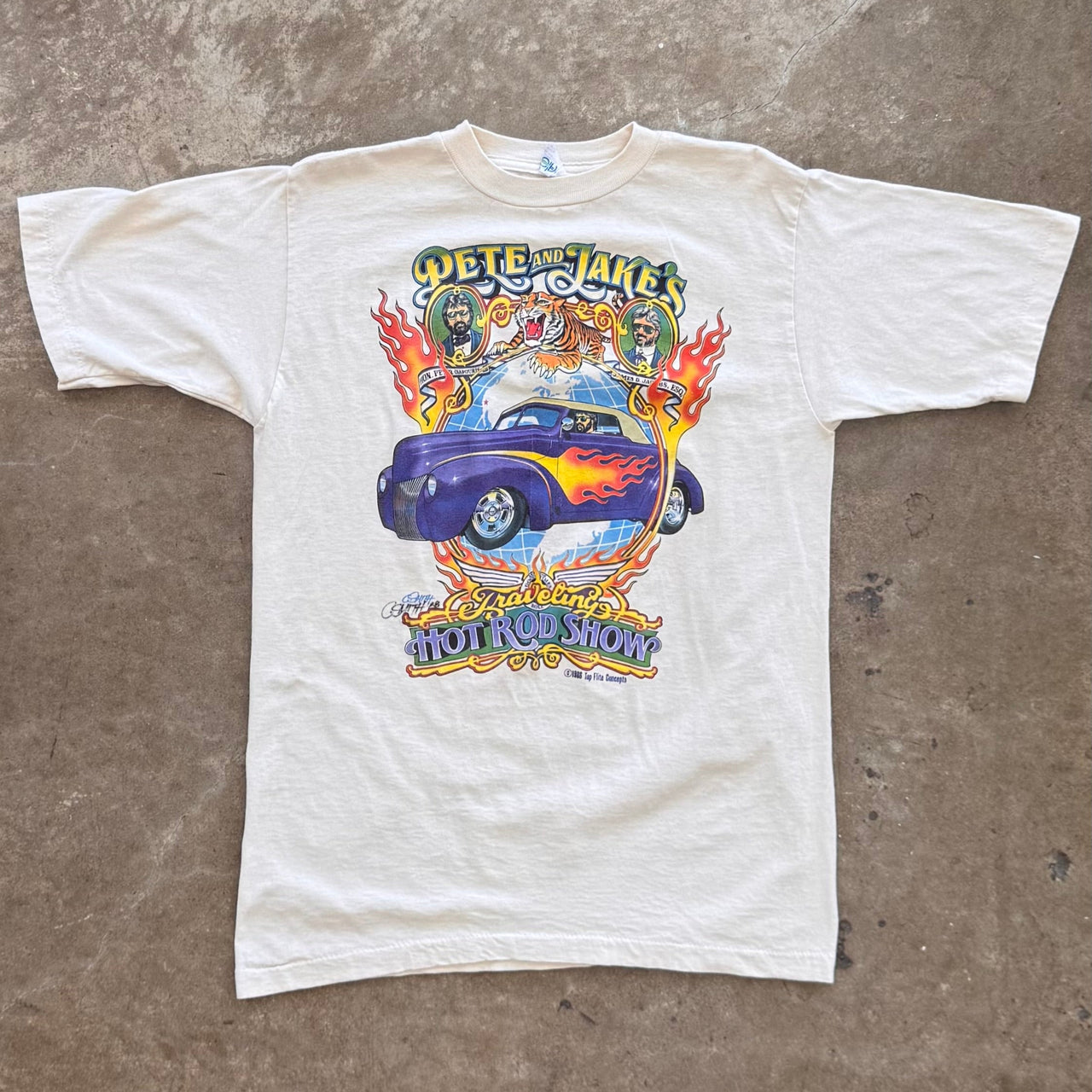 1986 Pete and Jake's Hot Rod Car Show Single Stitch Tee