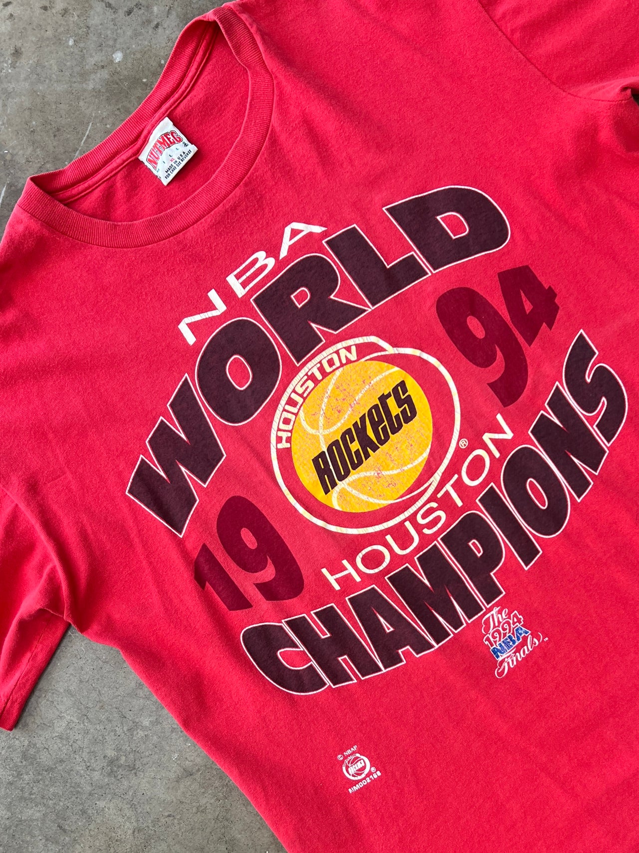 1994 NBA Rockets World Champions Nutmeg Tag Tee