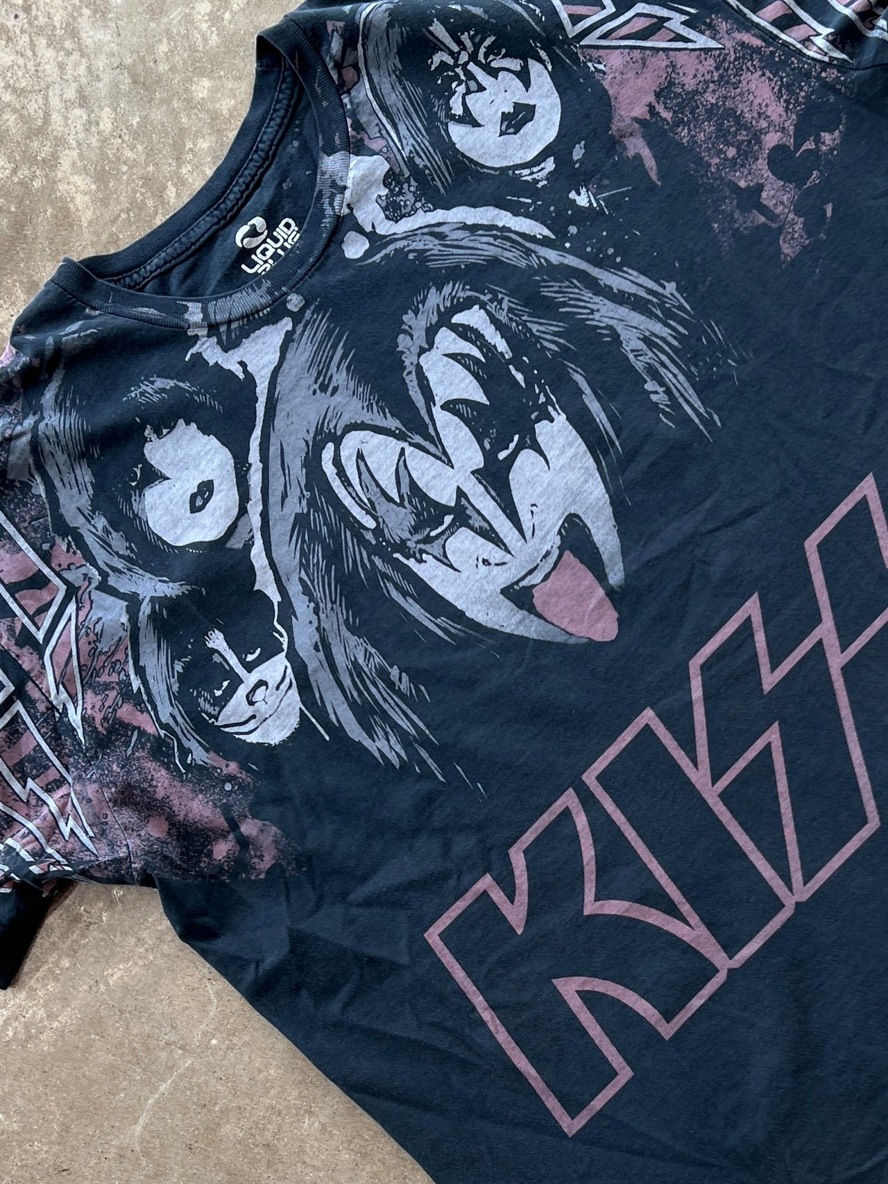 Kiss Gene Simmons Band Liquid Blue Tee