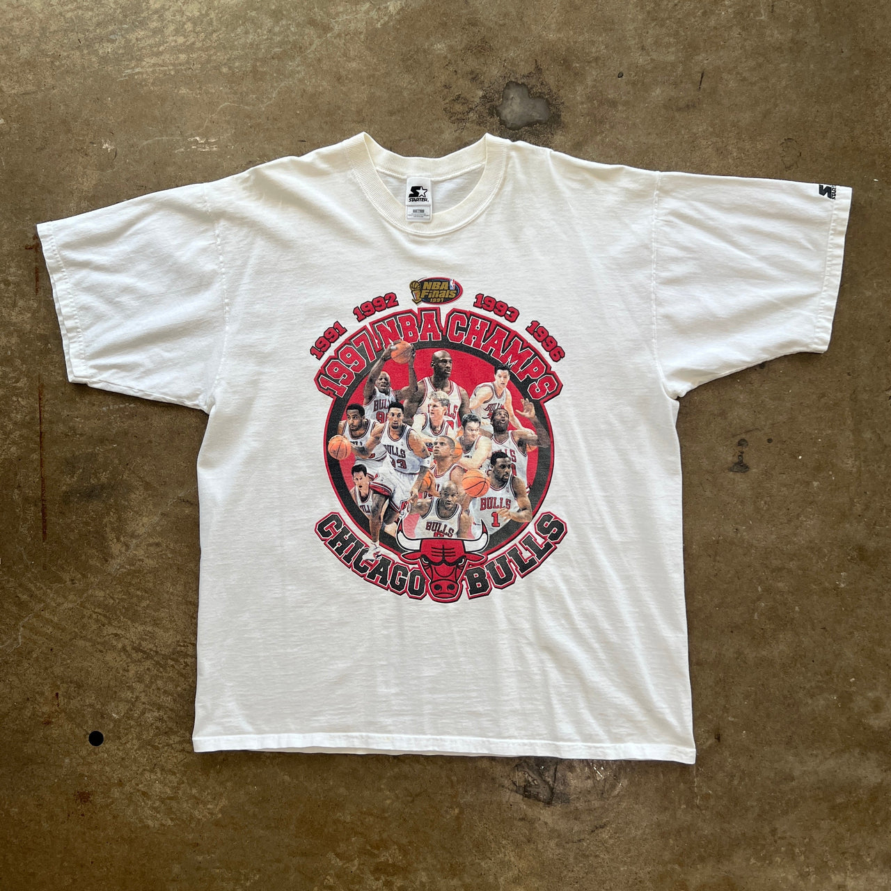 1997 Chicago Bulls NBA Finals Team Starter Tee