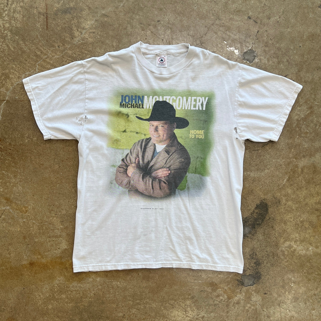 1999 John Michael Montgomery Home to You Tee Distressed