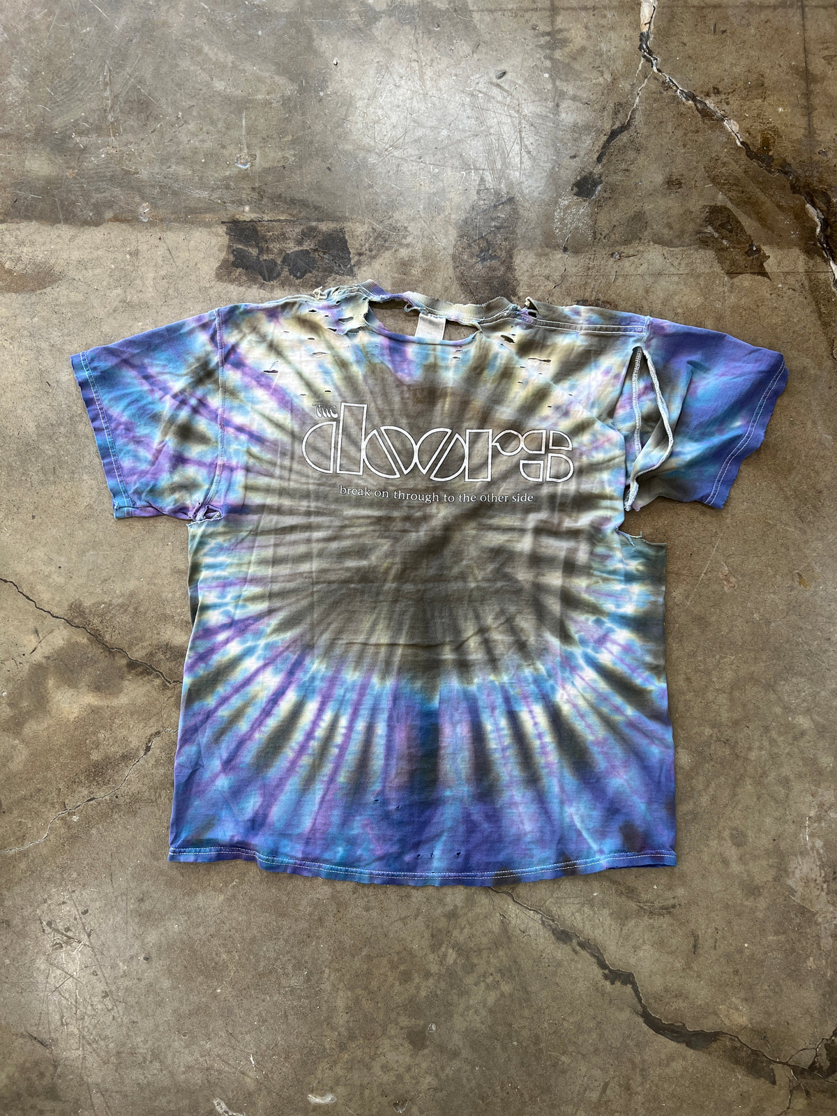 The Doors Tie Dye Distress Tee XL