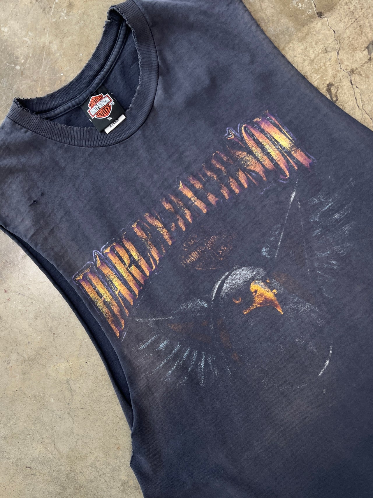 Harley Davidson Smoky Mountain Maryville Cut Sleeve Motorcycle Sleeveless Tee