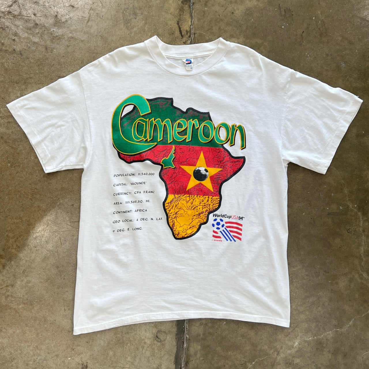 1994 World Cup Cameroon Soccer Fifa USA Tee