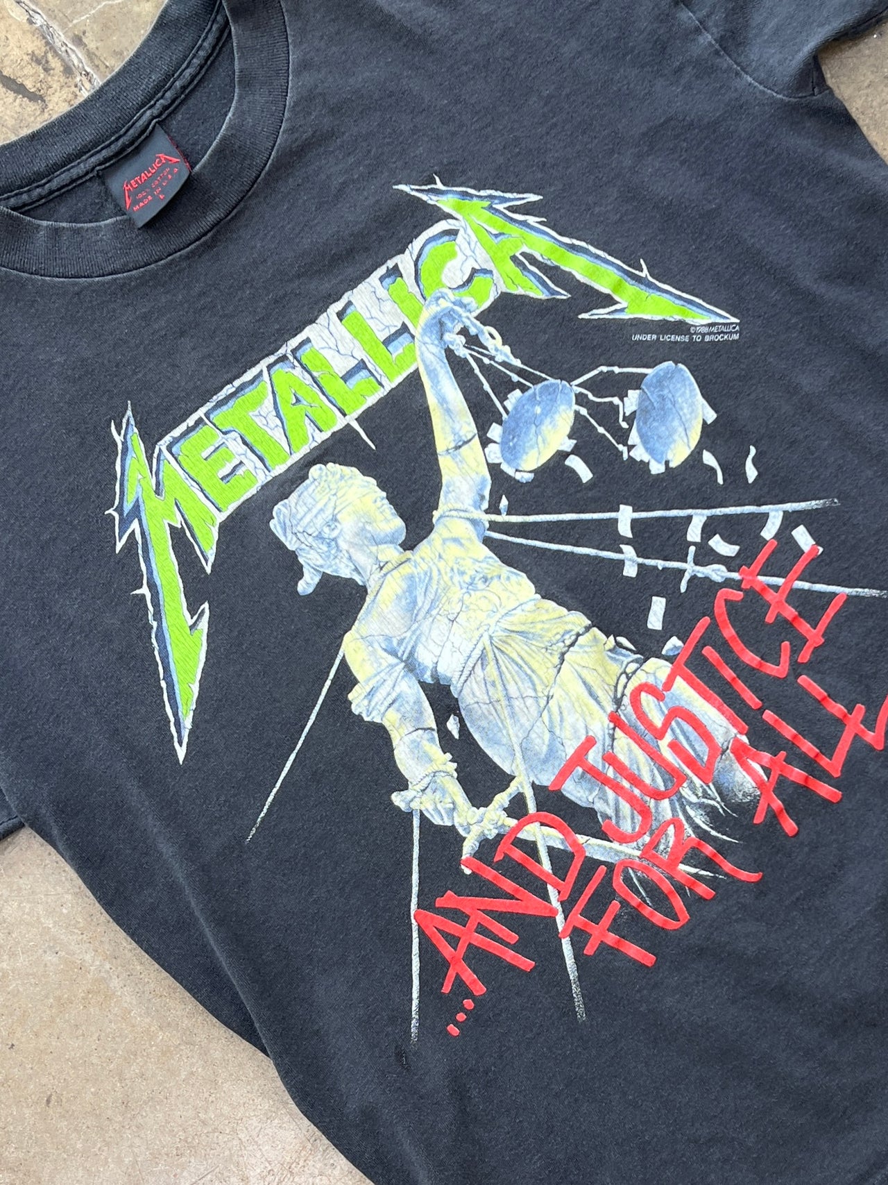 1988 Metallica And Justice For All Tour Band Tee
