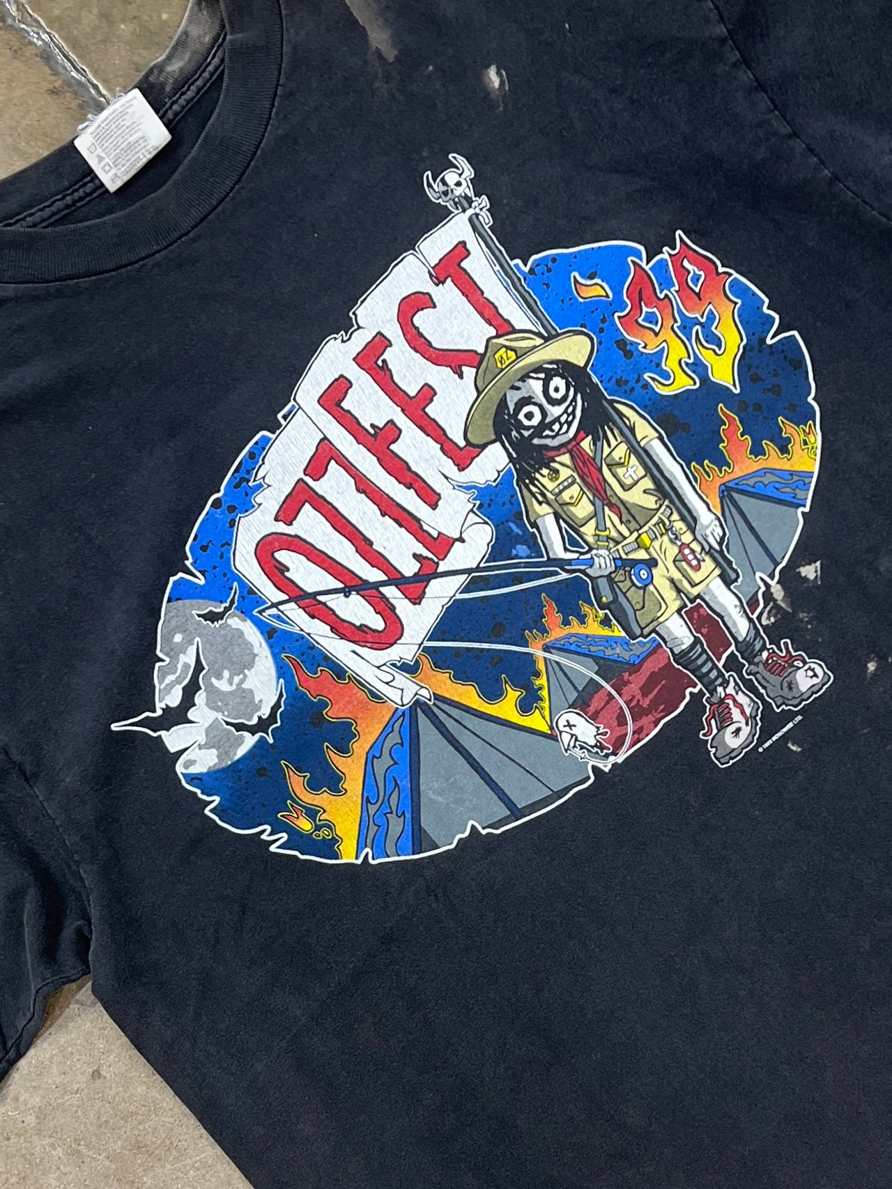1999 Ozzfest Ozzy Osbourne Jeff the Killer Camper Band Tour Tee