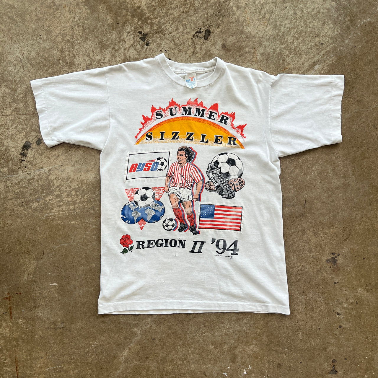 1994 Summer Sizzler 90s Soccer AYSO Single Stitch Tee