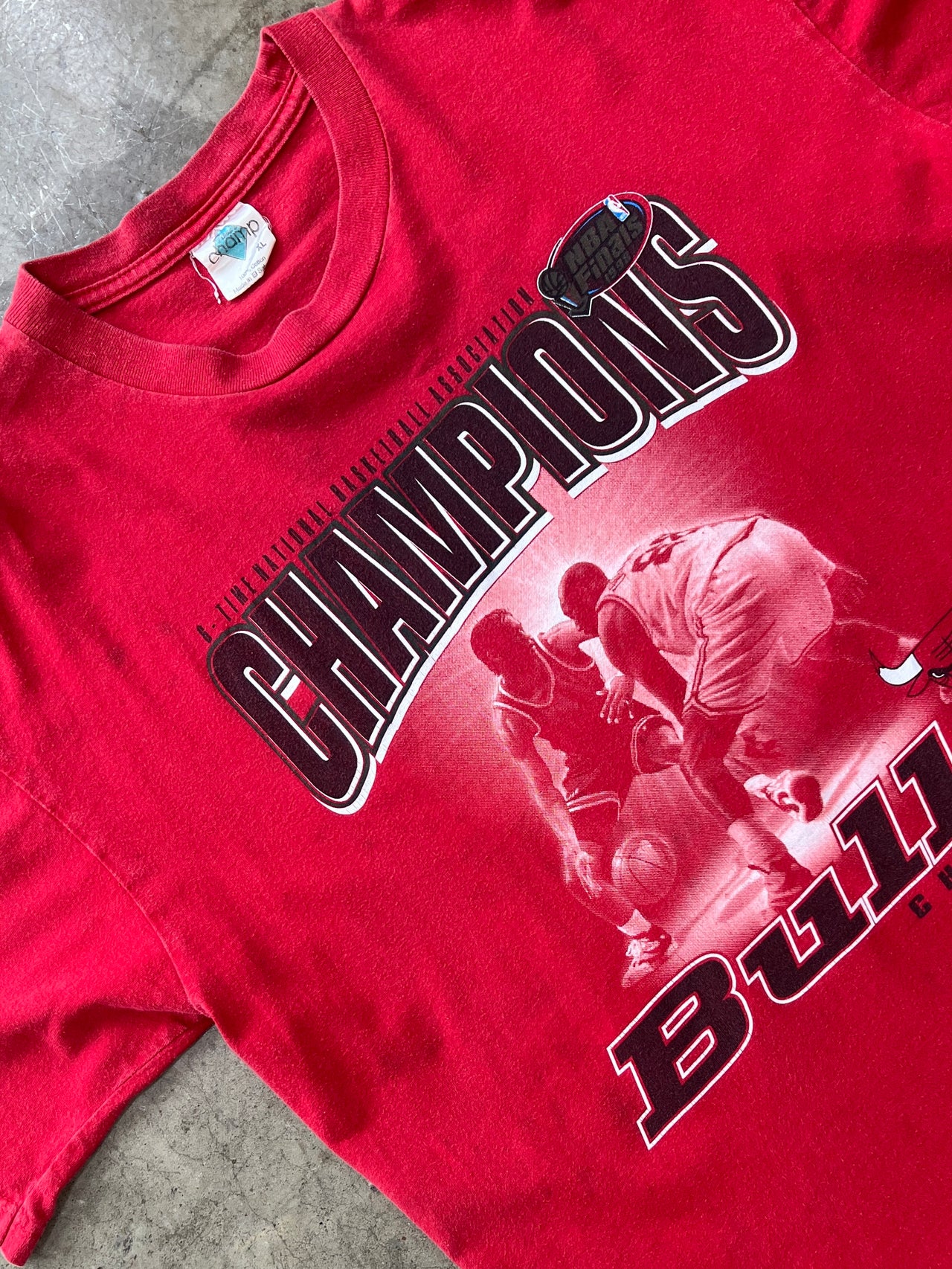 1991 NBA Champions Chicago Bulls Single Stitch Tee