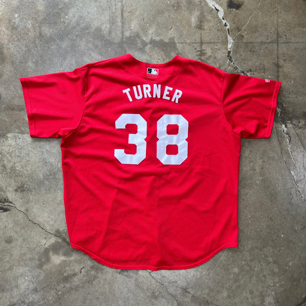 MLB Authentics Cincinnati Reds 38 Turner Mesh Baseball Jersey