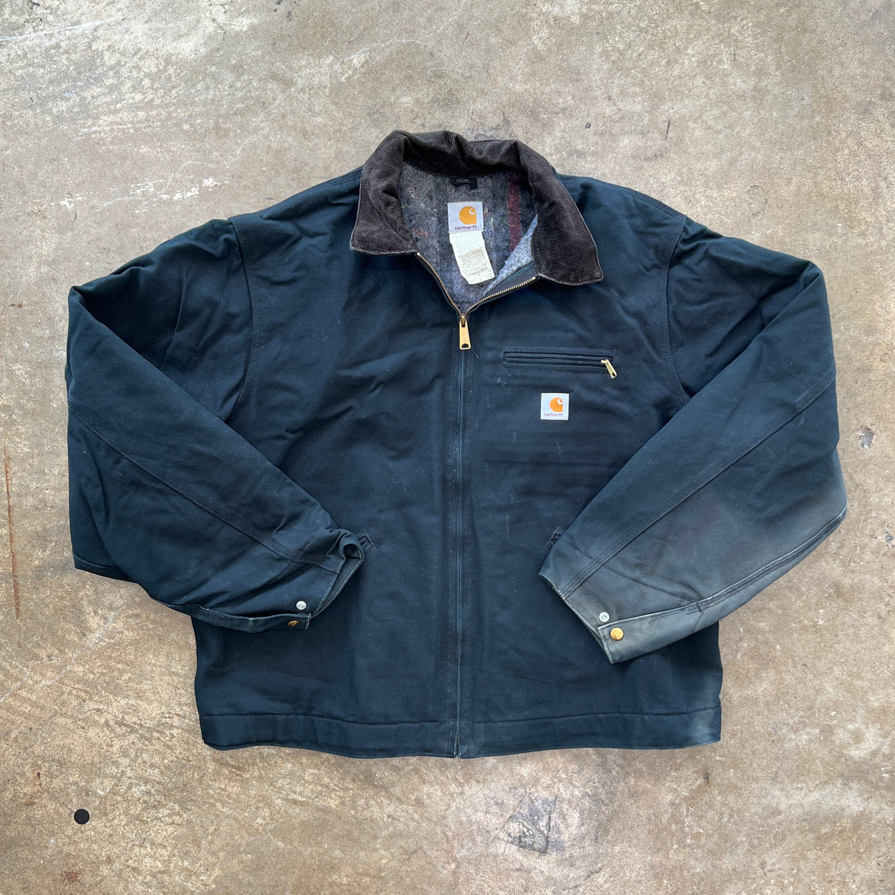 Vintage 90s Carhartt Detroit Flannel Work Jacket XXL