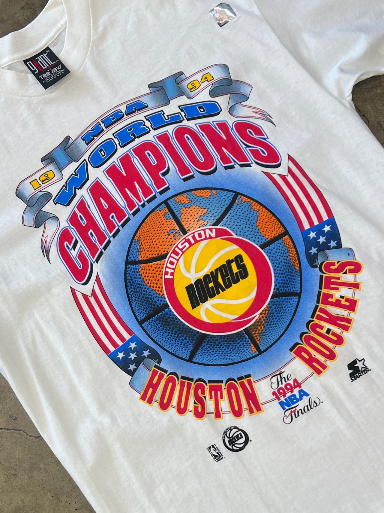 1994 World Champions Houston Rockets American Flag Tee