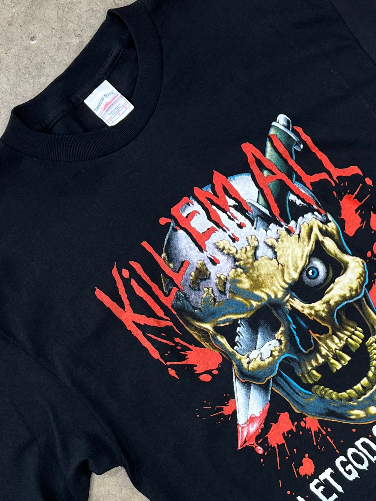 Kill Em All Skull Blood God Sort Em Out Tennessee River Tee