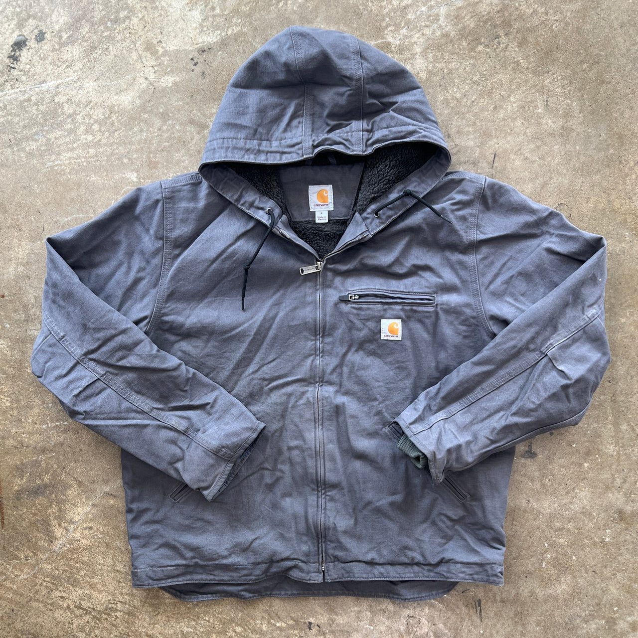 90s Carhartt Sherpa Lined Hamilton Work Jacket Large