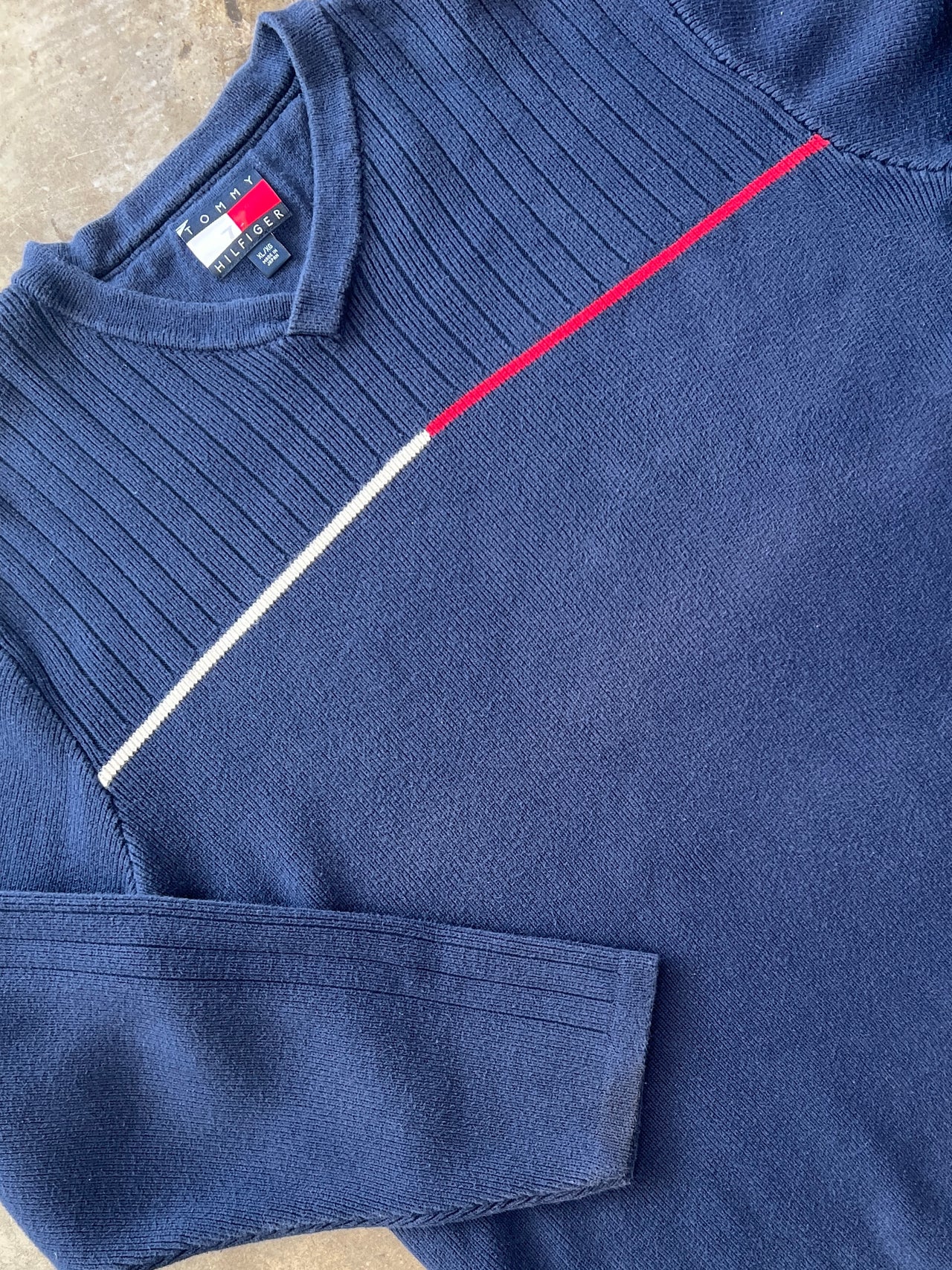 90s Tommy Hilfiger Stripe Ribbed Knit Sweater