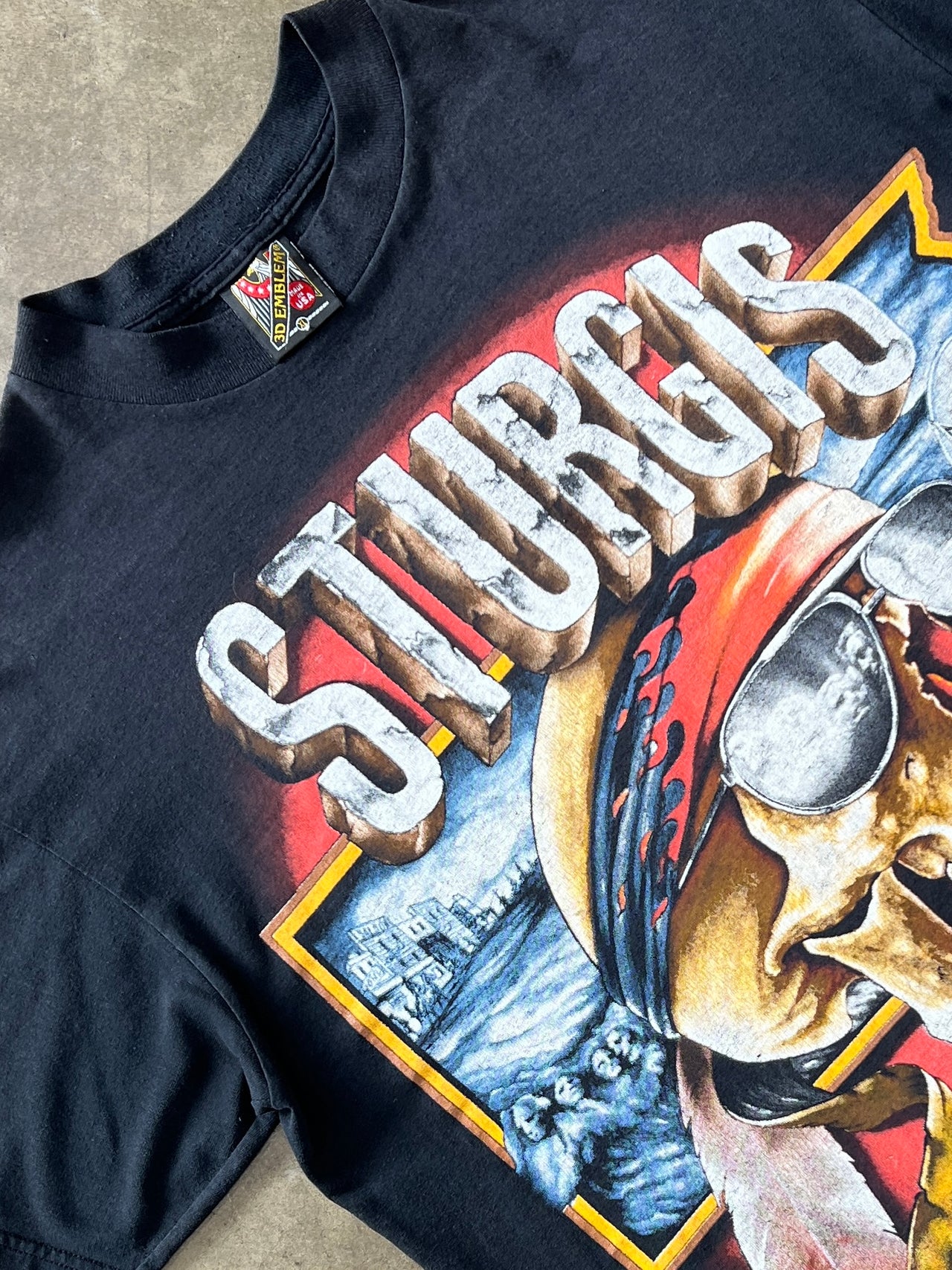 3D Emblem 1993 Sturgis Motorcycle Tee
