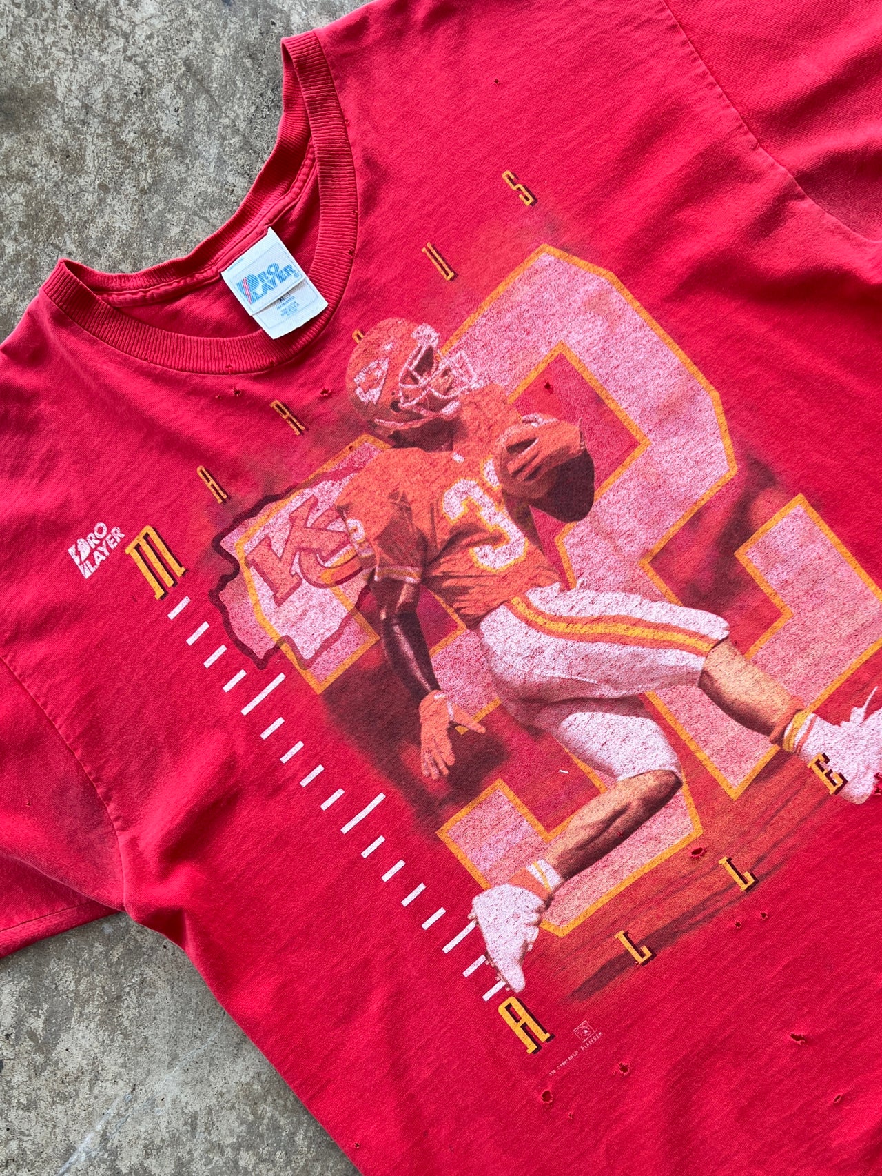 1995 Marcus Allen Kansas City Chiefs Pro Player Single Stitch Tee