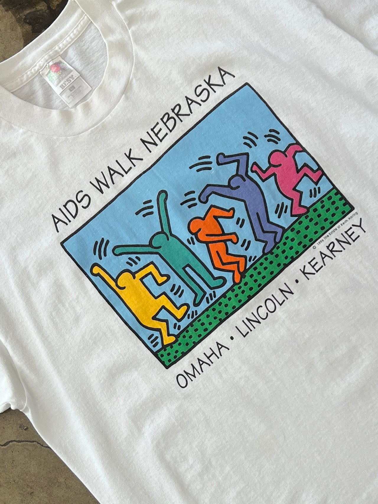 1996 Kieth Haring AIDS Nebraska Art Social Justice Tee