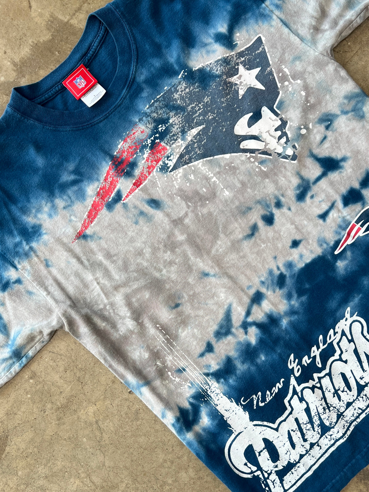 NFL New England Patriots Tie Dye Football Tee