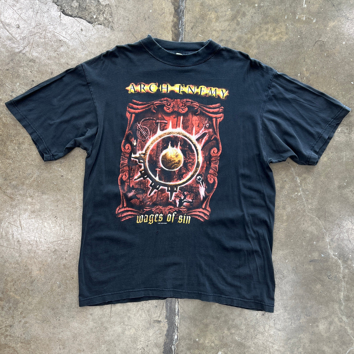 2001 Arch Enemy Wages of Sin Album Band Tee