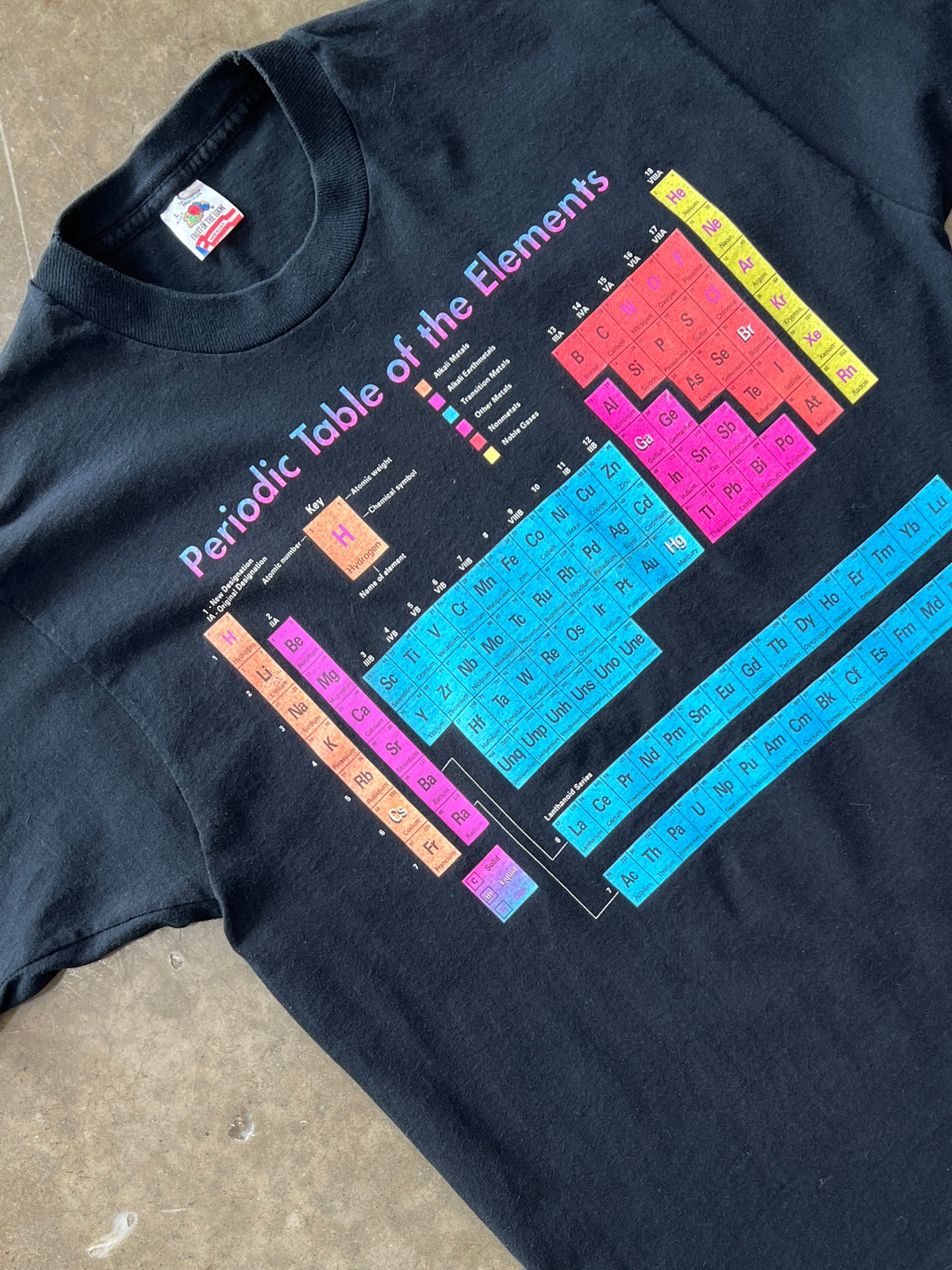 1995 Periodic Table of the Elements Single Stitch Tee
