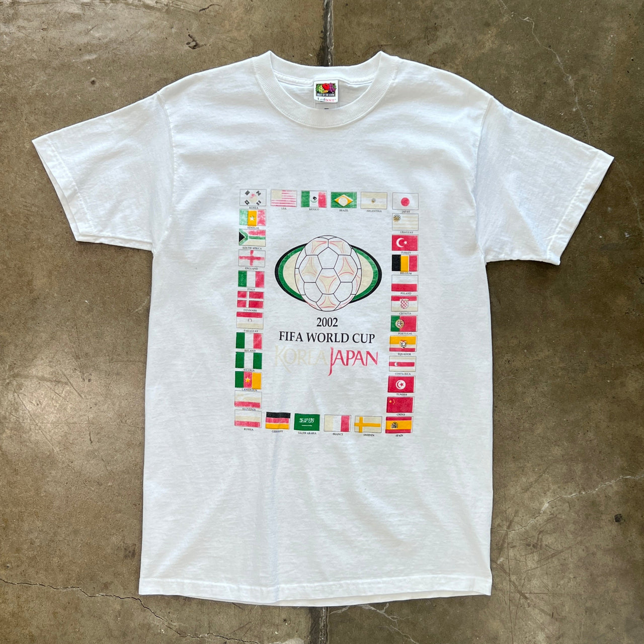 2002 FIFA World Cup Korea Japan Flag Soccer Sports Tee