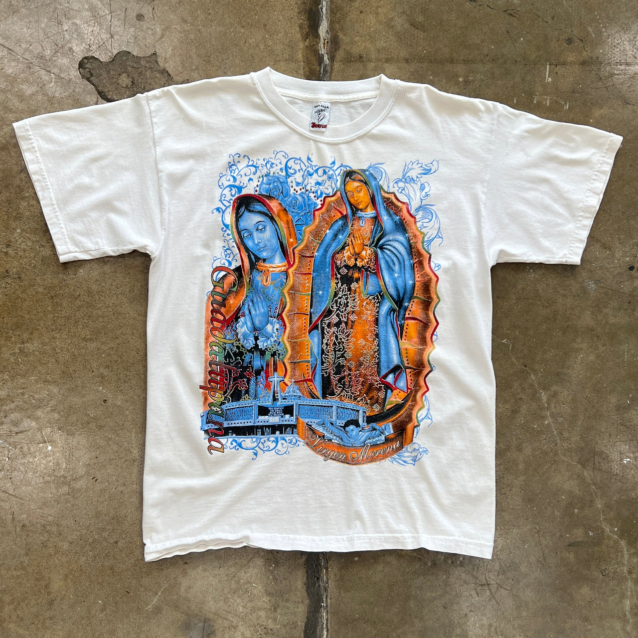 Guadalupana Virgen Morena Mary Jesus Religious Tee