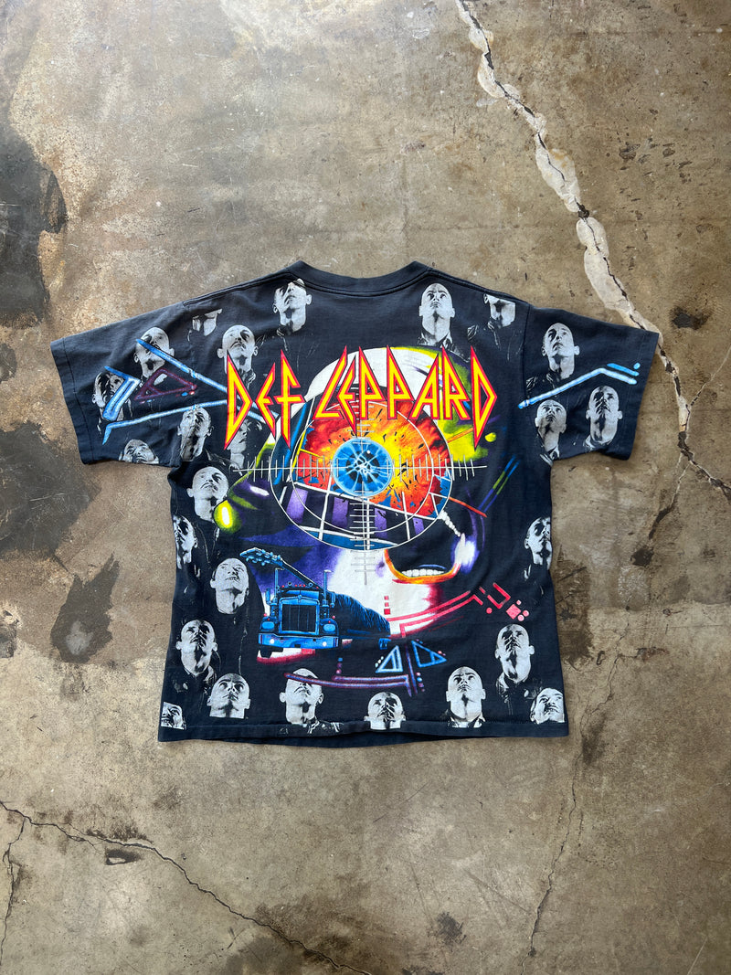 Def Leppard Giant Hysteria 1992 AOP Band Tee