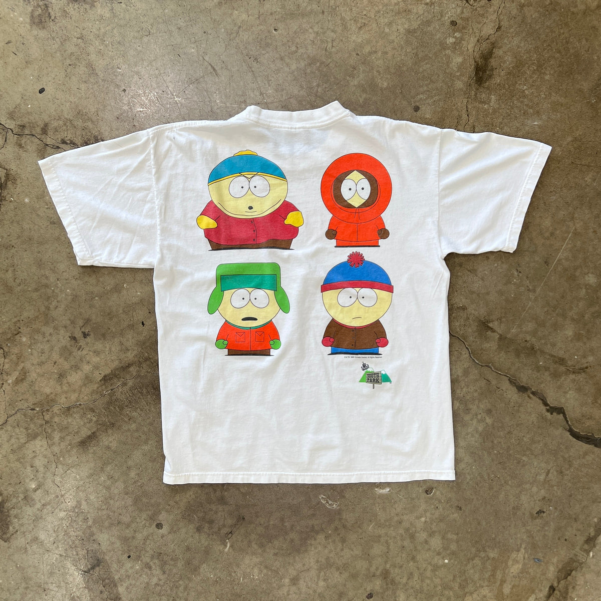 1998 South Park Character Cast Cartman Kenny Tee