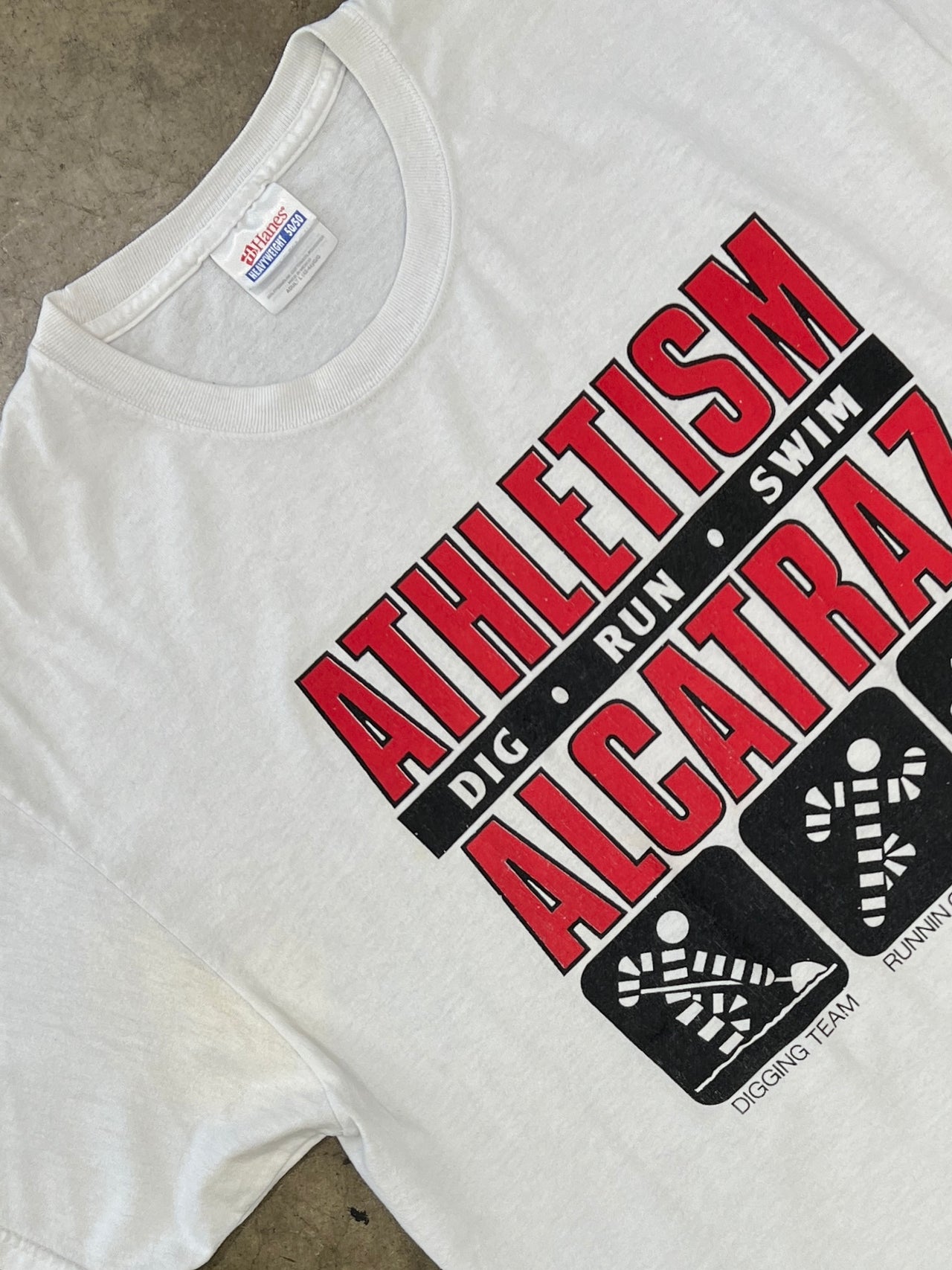 Athletism Alcatraz Dig Run Swim Prison Escape Tee