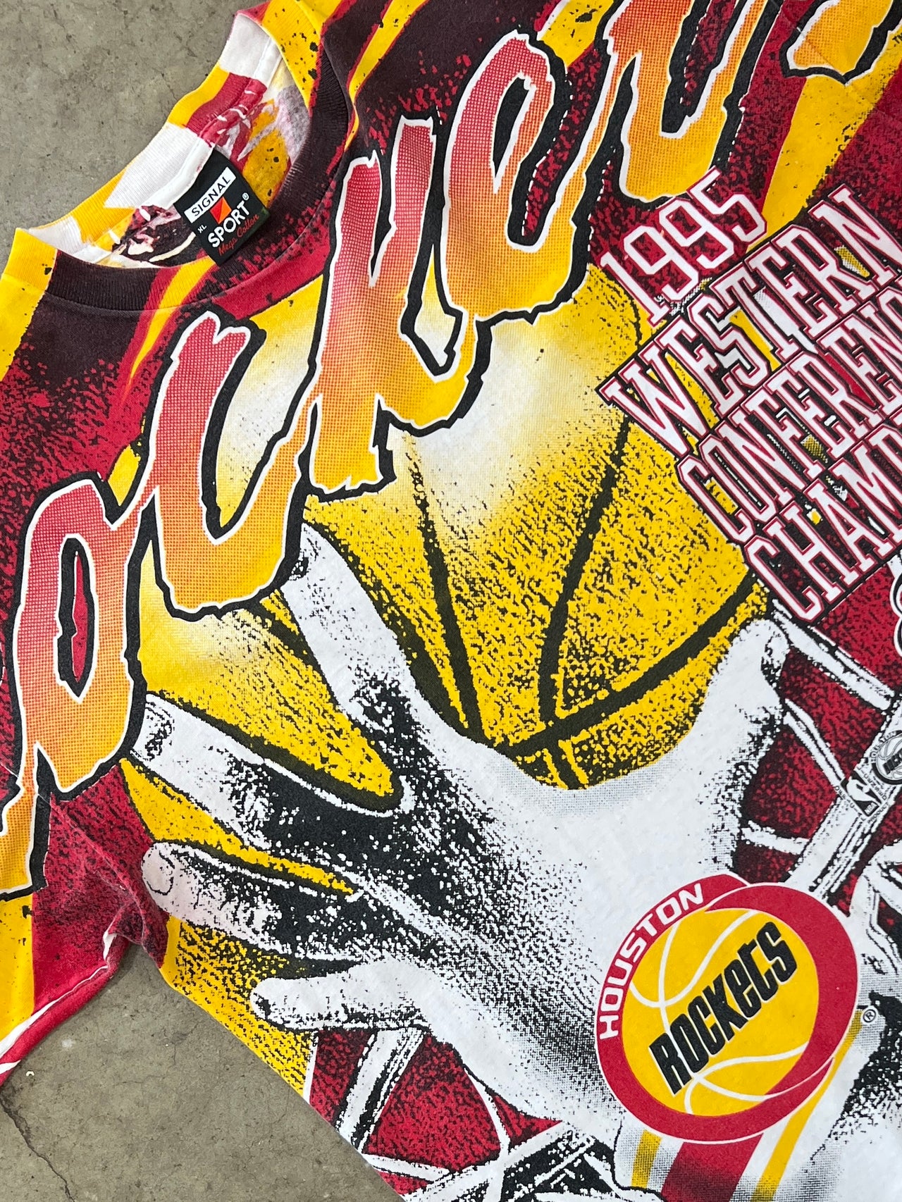 AOP 1995 Houston Rockets Western Conference Champions Tee
