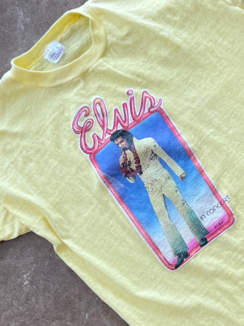 True Vintage 70s Elvis Presley In Concert Tour Tee