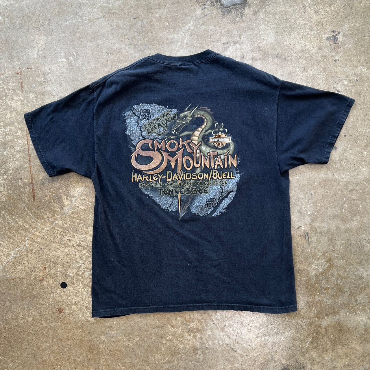 2007 Harley Davidson Smoky Mountain Tennessee Dragon Tee
