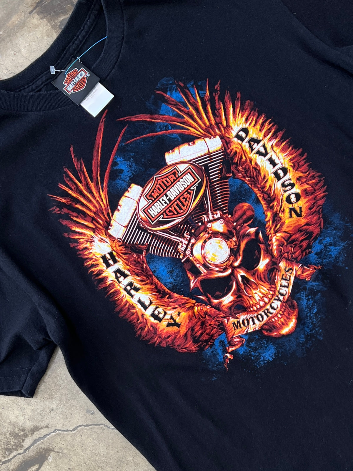 Harley Davidson Pags Skull Winnhead Florida Tee