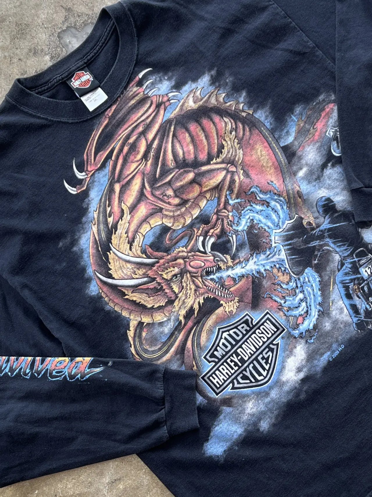 Harley Davidson Smoky Mountain Dragon LS Tee