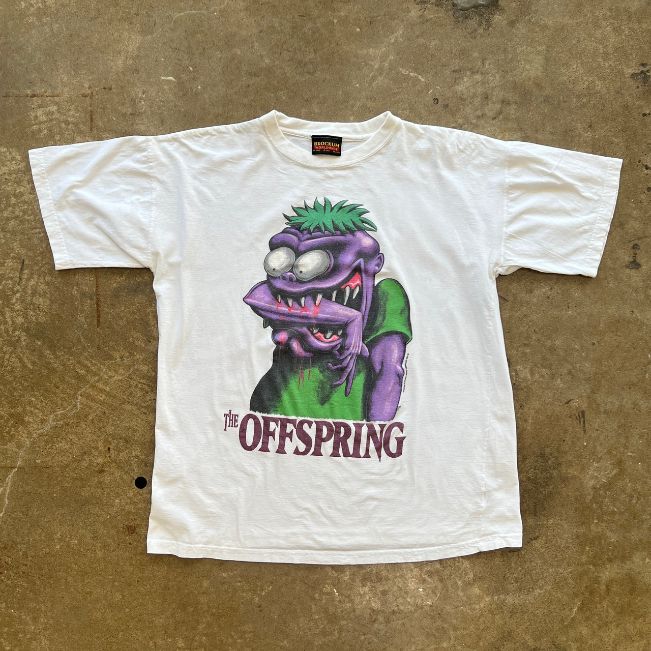 1995 The Offspring Bite Me Tour Band Tee Brockum Tag