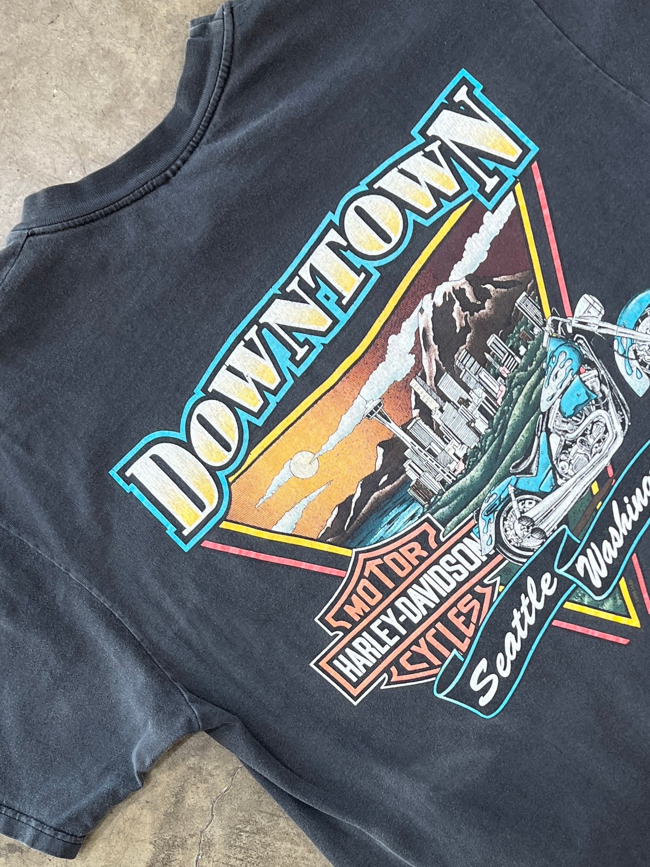 1998 90s Harley Davidson Fat Boys Rule Seattle Washington Tee