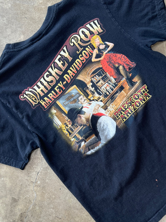 Harley Davidson Whiskey Row American Flag Eagle Tee