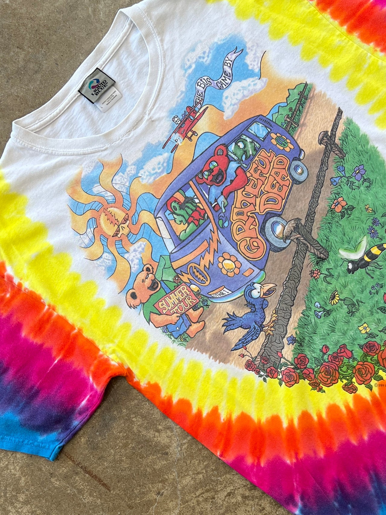 1994 Grateful Dead Liquid Blue The Bus Summer Tour Tee