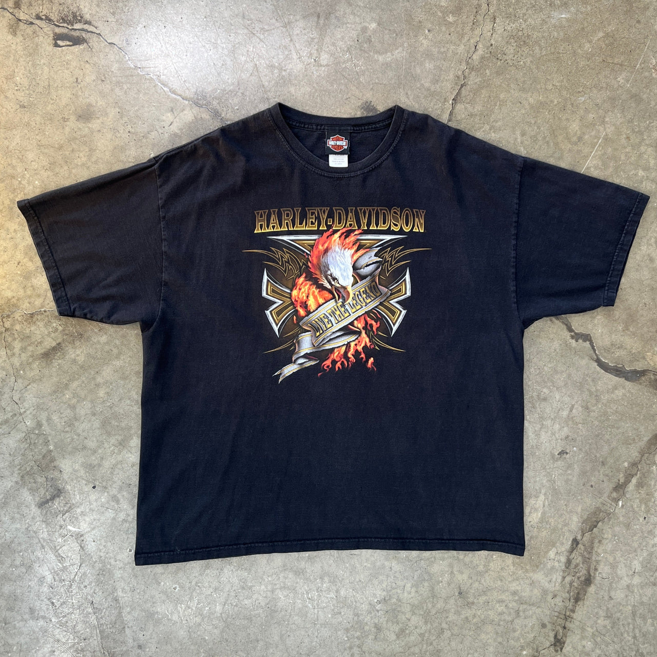 Harley Davidson Eagle Flame Live the Legend Wisconsin Tee