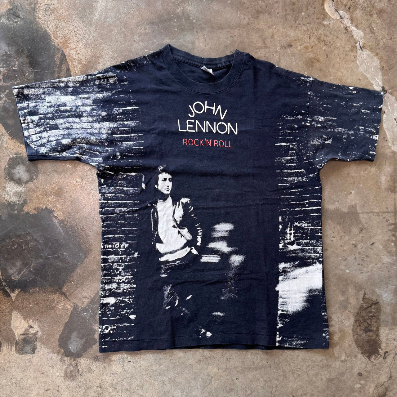 AOP 80s 90s John Lennon Rock N Roll Single Stitch Tee